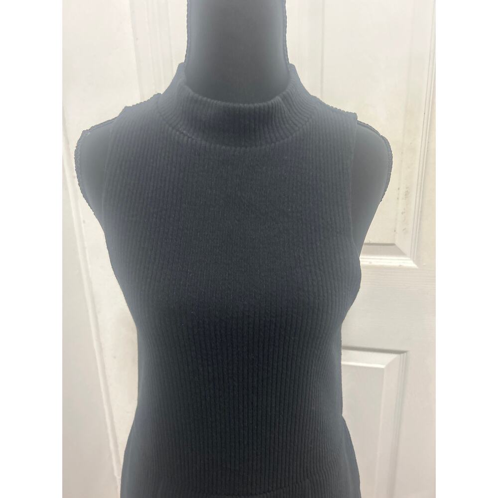 Free People Casual Black Mary Jane Knit & Fit & Flare Mini Sweater Dress Medium - Picture 8 of 8